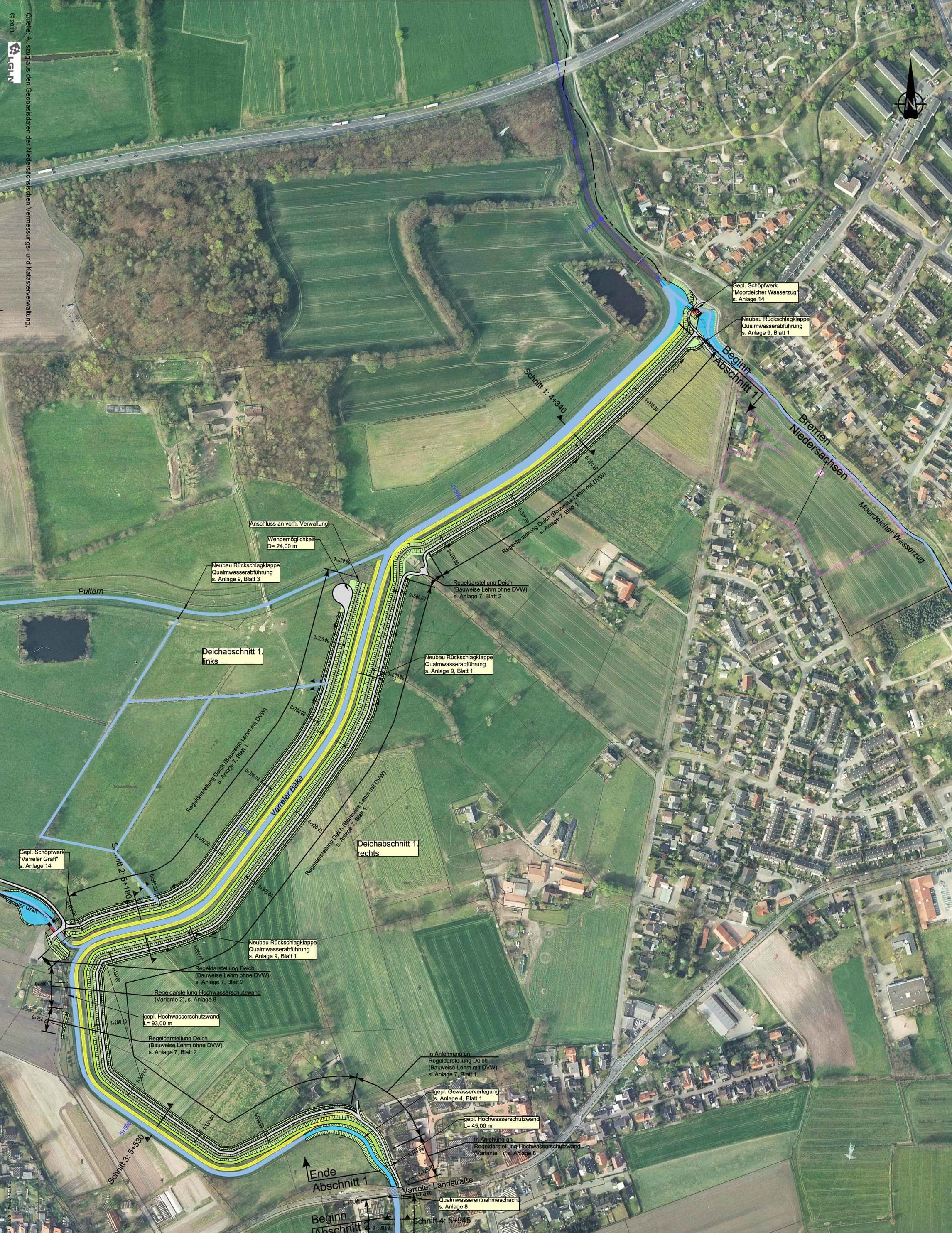 Hochwasserschutzplanung am Klosterbach/Varreler Bäke IDN-Projekt 5088